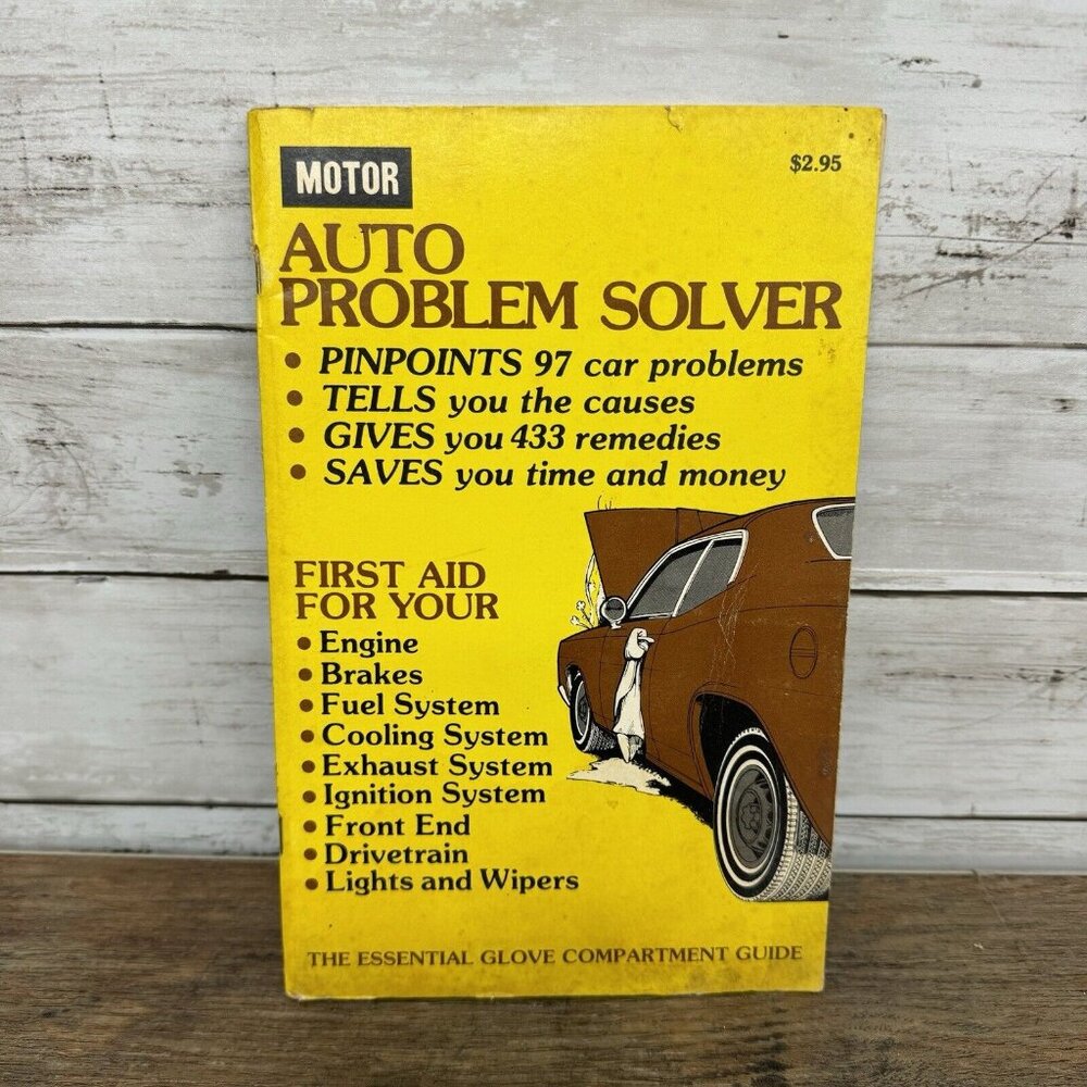 Vintage Motor Auto Problem Solver Book 1970 Automotive